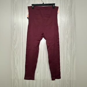 Shapermint‎ Essentials High Waisted Shaping Leggings Tummy Control Burgundy